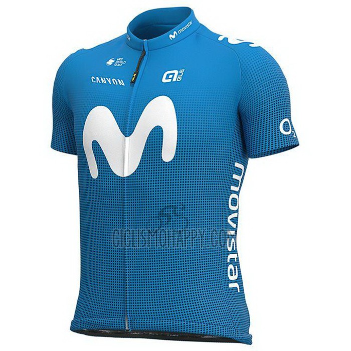 Movistar Cycling Jersey Bib Short 2021 Short Sleeve Blue